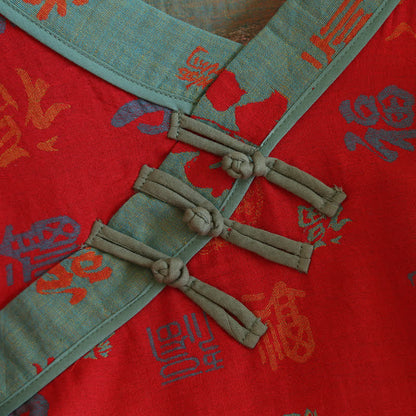 Ensemble de nuit vintage en gaze de coton à col en V