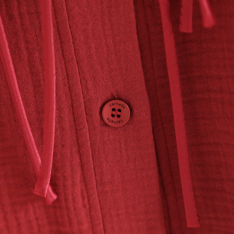 Pyjama en gaze double épaisseur de couleur unie