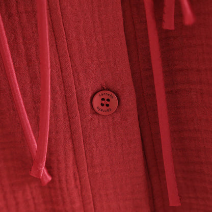 Pyjama en gaze double épaisseur de couleur unie