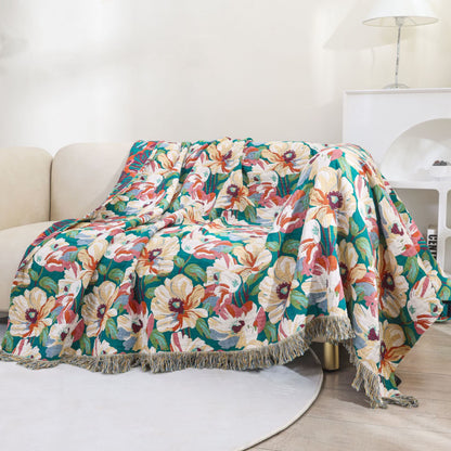 Couette à pompons en gaze de coton Country Penoy