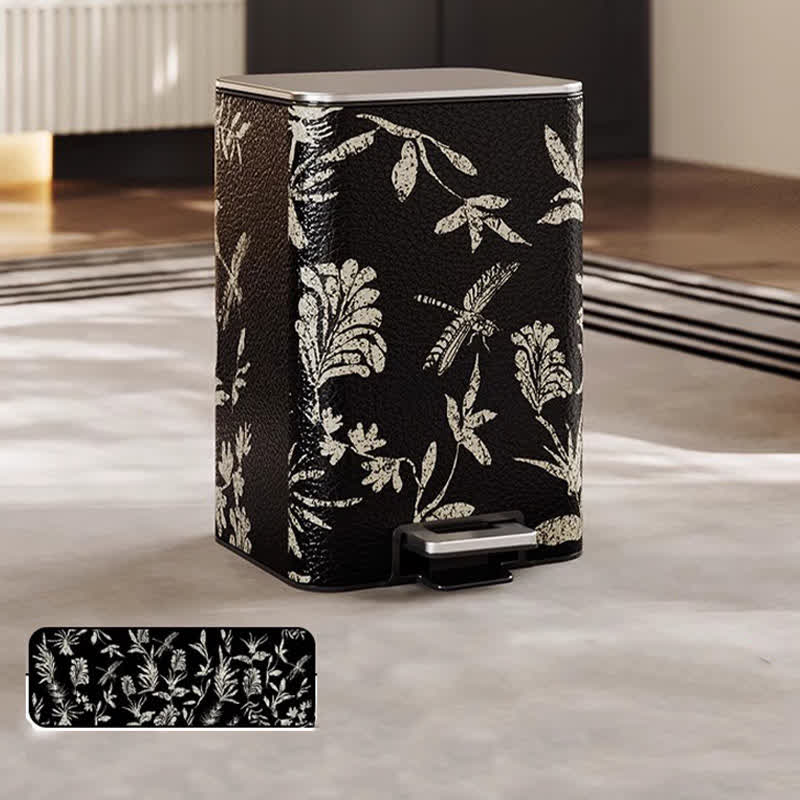 Poubelle élégante et durable en cuir pastoral