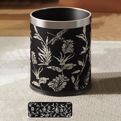 Poubelle élégante et durable en cuir pastoral