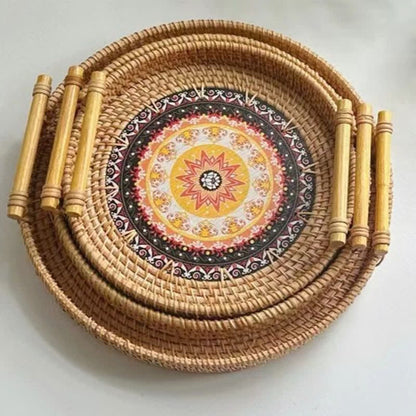 Panier à collation en rotin de style ethnique