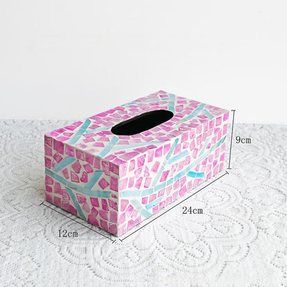 Boîte à mouchoirs carrée créative en forme de coquillage, boîte de rangement
