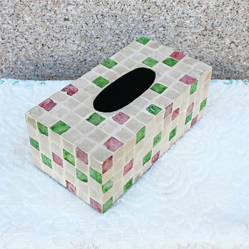 Boîte à mouchoirs carrée créative en forme de coquillage, boîte de rangement