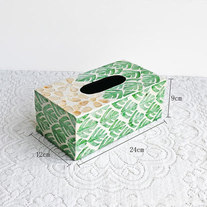 Boîte à mouchoirs carrée créative en forme de coquillage, boîte de rangement