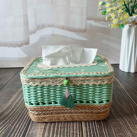 Boîte à mouchoirs créative et faite à la main dans un style pastoral