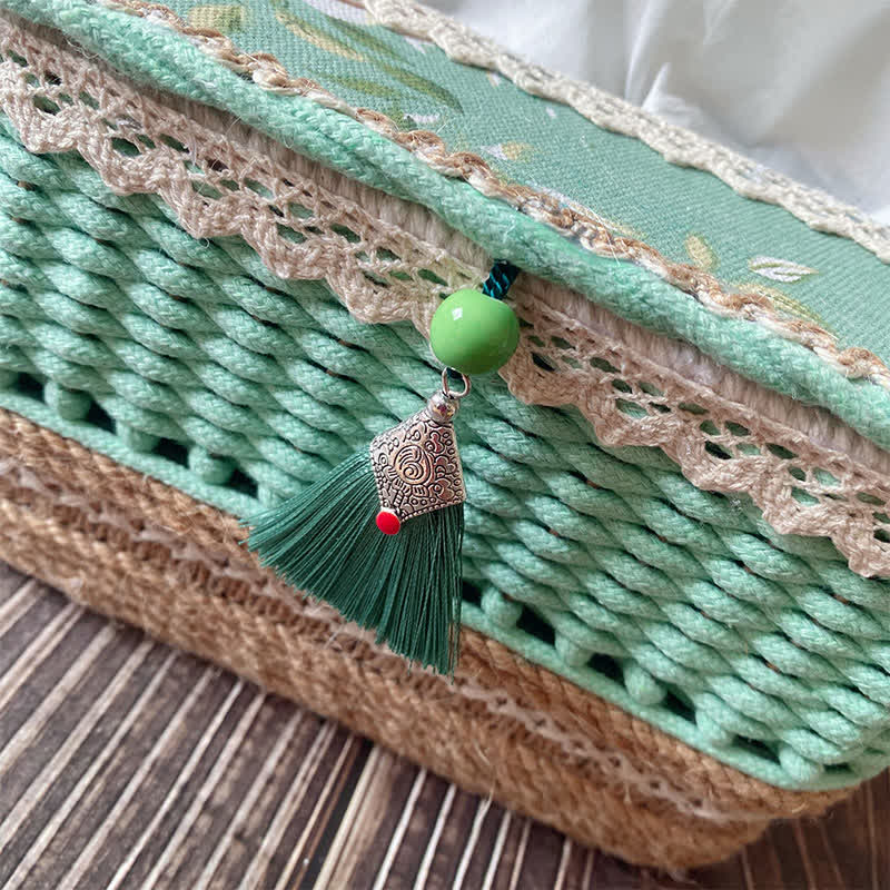 Boîte à mouchoirs créative et faite à la main dans un style pastoral