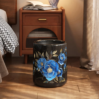 Poubelle double couche durable avec fleur en fleurs