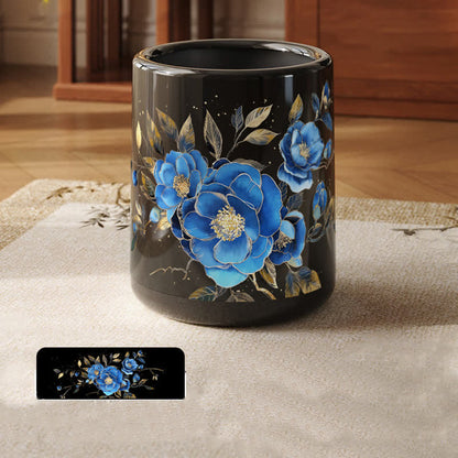 Poubelle double couche durable avec fleur en fleurs