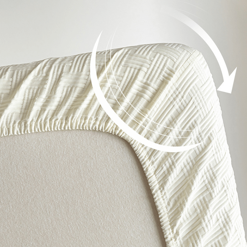 Drap-housse uni et doux en coton lavé