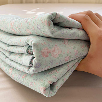 Drap-housse « Refresh » en gaze de coton à motif floral