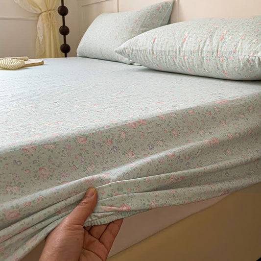 Drap-housse « Refresh » en gaze de coton à motif floral