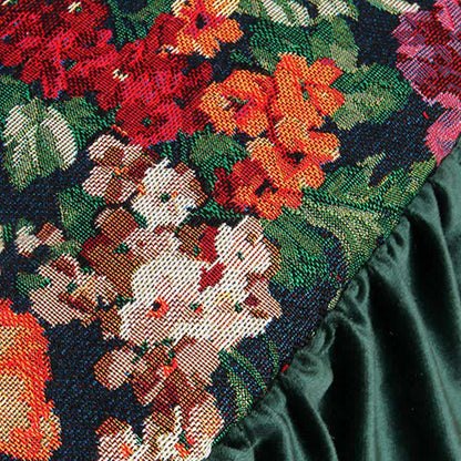 Coussin de sol carré amovible à motif floral vintage