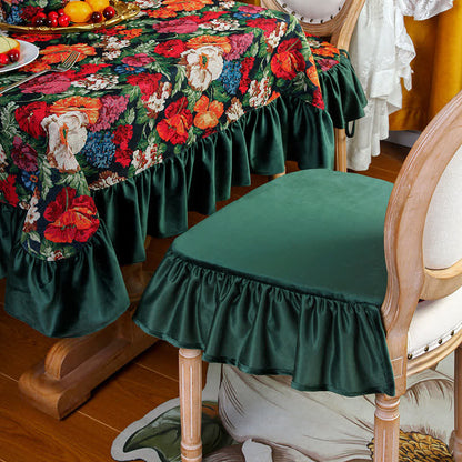 Coussin de sol carré amovible à motif floral vintage