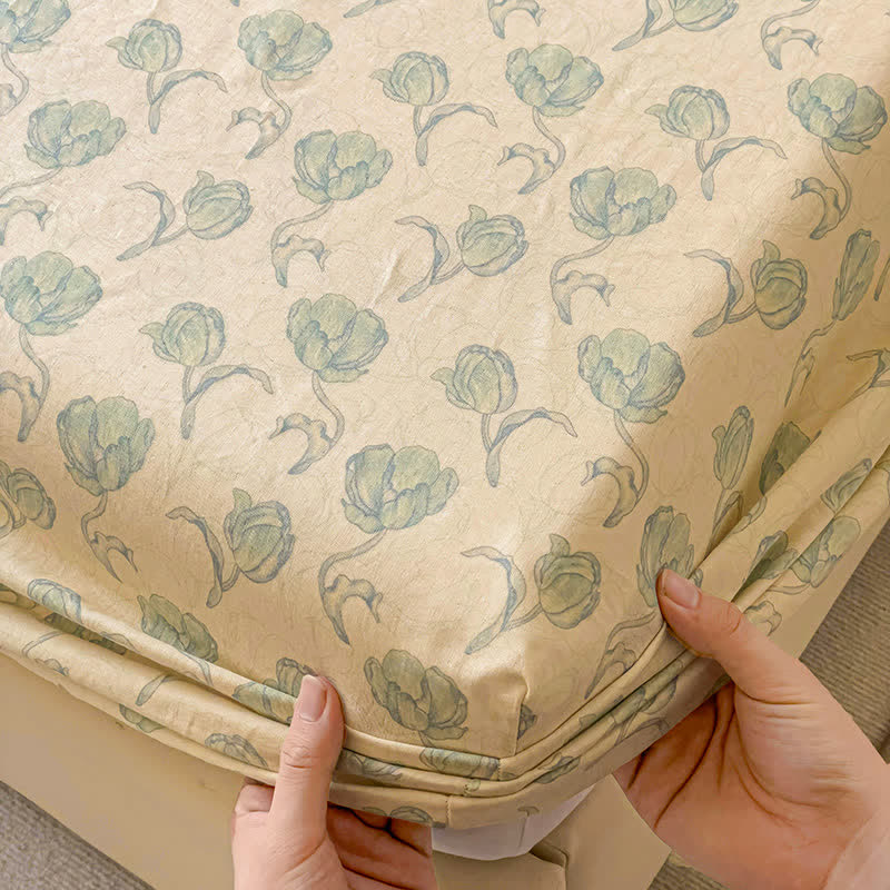 Drap-housse respirant en gaze de coton pastoral