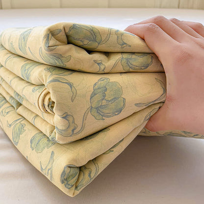 Drap-housse respirant en gaze de coton pastoral