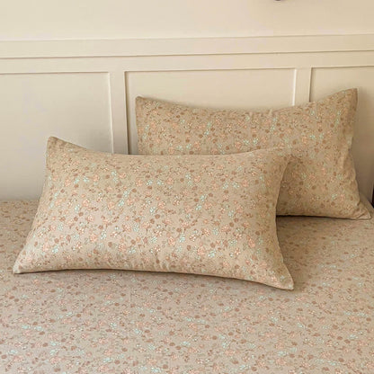 Drap-housse double épaisseur en gaze de coton à motif floral