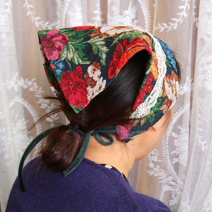 Ensemble de tablier imperméable à motif floral rétro