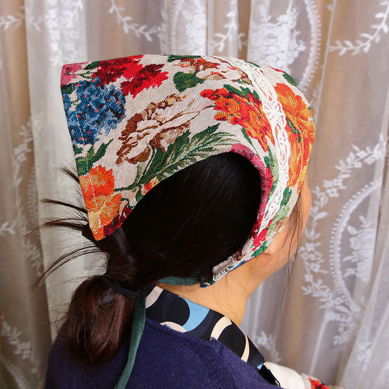 Ensemble de tablier imperméable à motif floral rétro