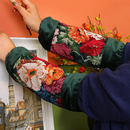 Ensemble de tablier imperméable à motif floral rétro