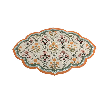 Tapis de bain antidérapant en boue de diatomées de style floral pastoral