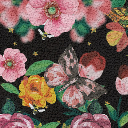Poubelle double couche à motif floral vintage