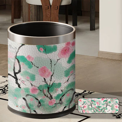 Poubelle de grande capacité de style vintage à motif floral