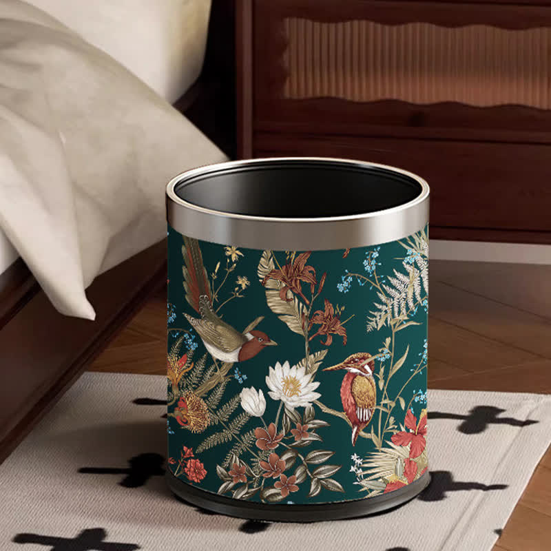 Poubelle vintage double couche sans couvercle