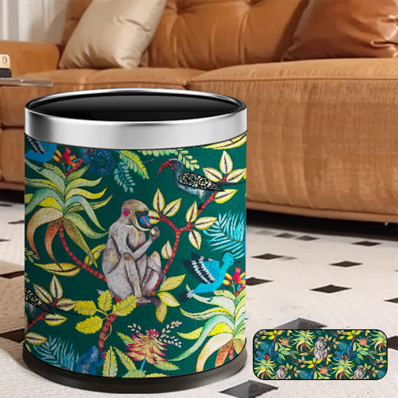 Poubelle vintage double couche sans couvercle