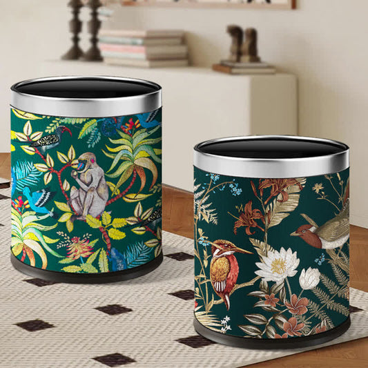Poubelle vintage double couche sans couvercle