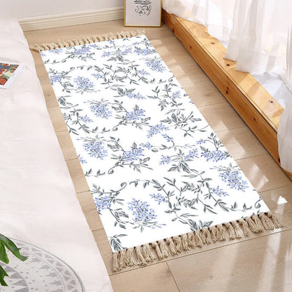 Tapis de sol à pompons floraux dans un style pastoral frais
