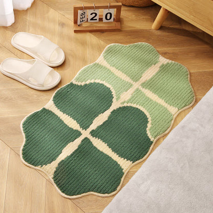 Tapis de sol antidérapant en forme de trèfle à quatre feuilles