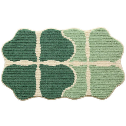 Tapis de sol antidérapant en forme de trèfle à quatre feuilles