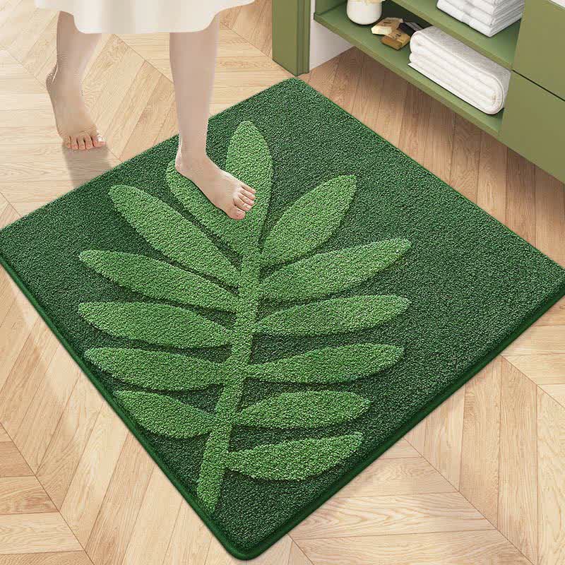 Tapis de sol carré absorbant l'eau avec des fleurs végétales