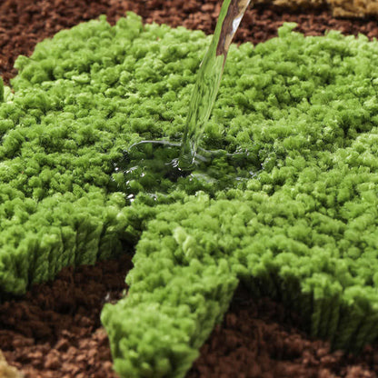Tapis de sol mignon avec des fleurs et des plantes de dessin animé