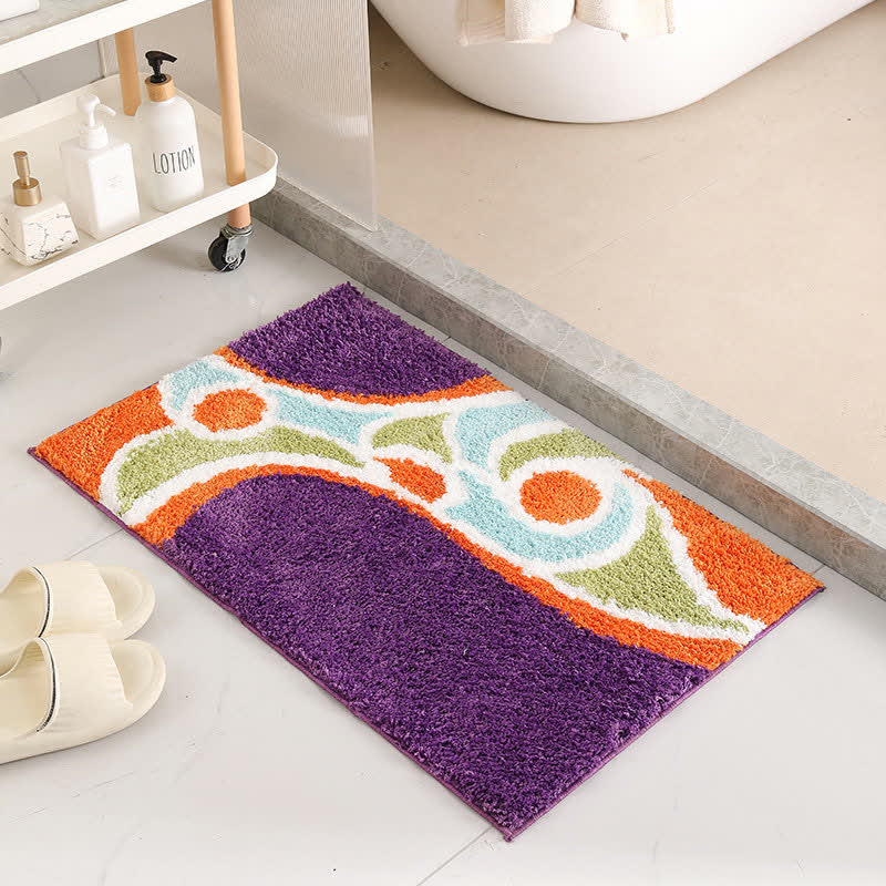 Tapis de sol mignon avec des fleurs et des plantes de dessin animé