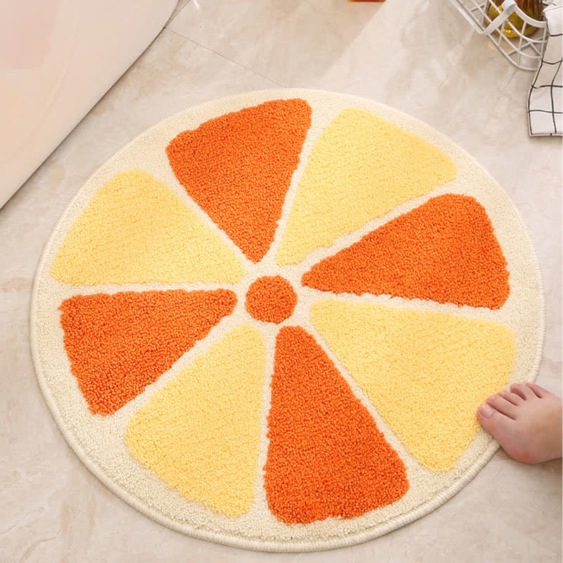 Joli tapis de sol antidérapant en forme de fruit végétal