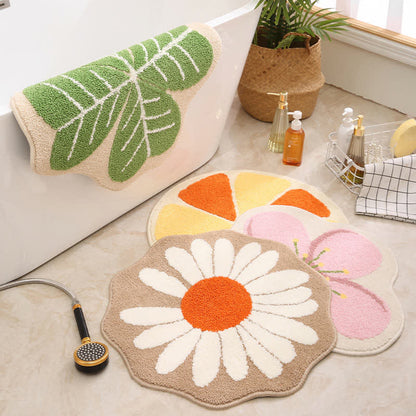 Joli tapis de sol antidérapant en forme de fruit végétal
