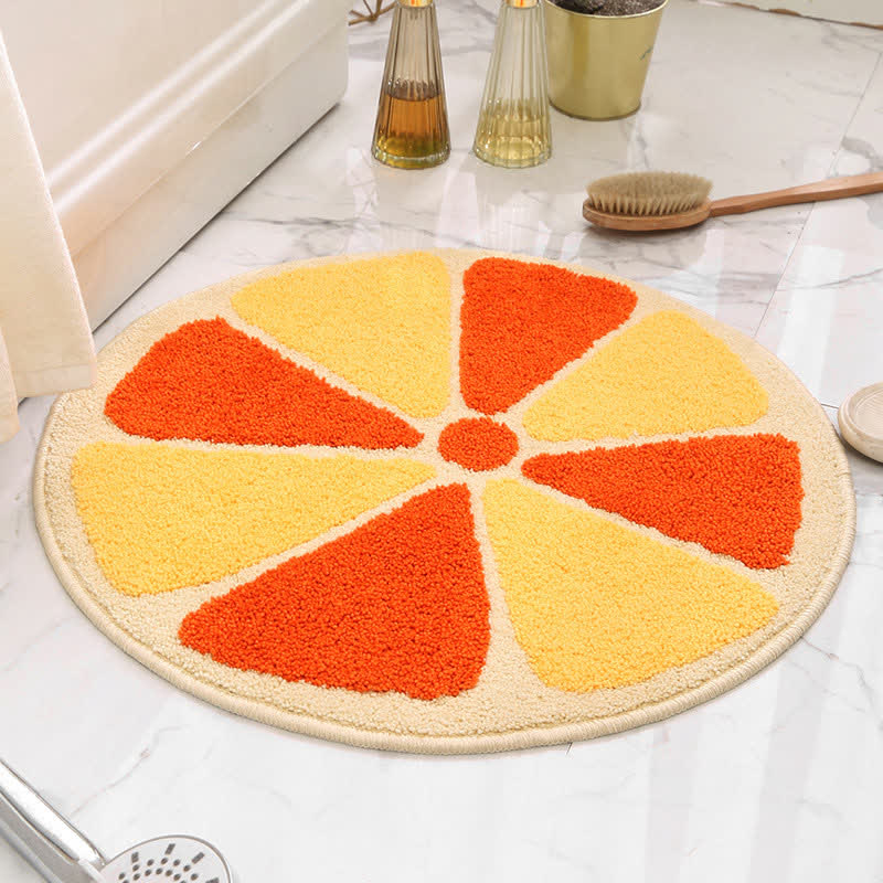 Joli tapis de sol antidérapant en forme de fruit végétal