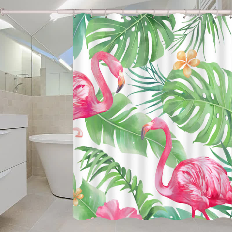 Rideau de douche imperméable de style tropical
