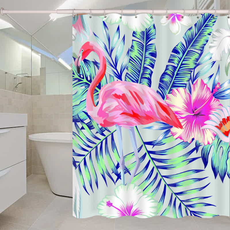 Rideau de douche imperméable de style tropical