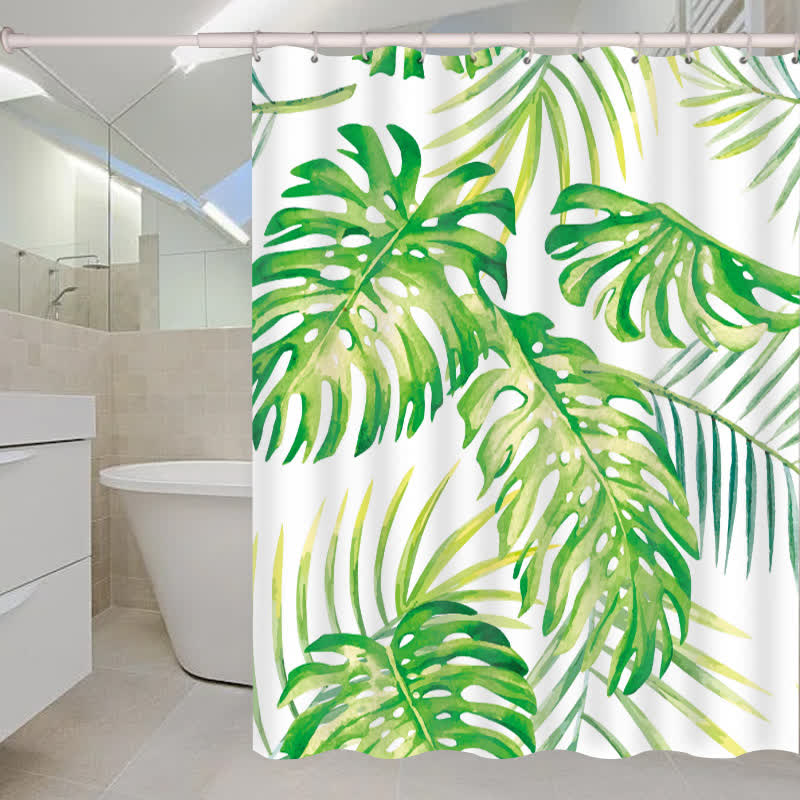 Rideau de douche imperméable de style tropical