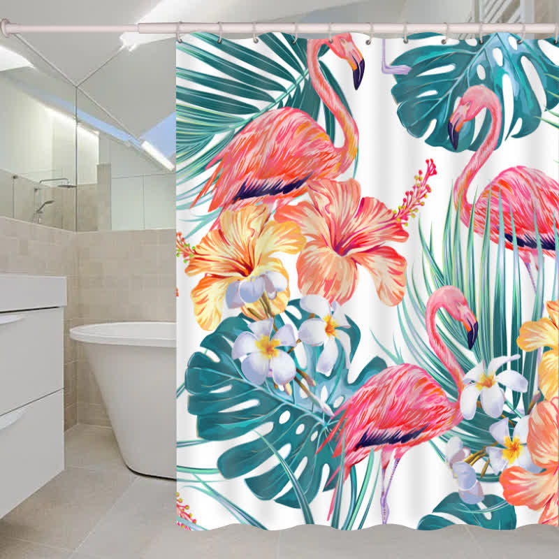 Rideau de douche imperméable de style tropical