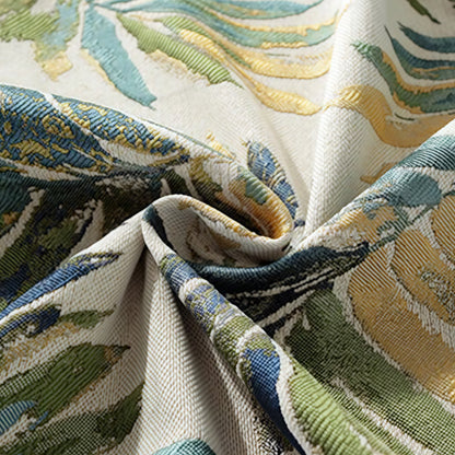 Nappe élégante à motif floral en jacquard chenille