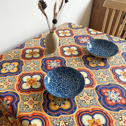 Nappe à motif floral bohème vintage