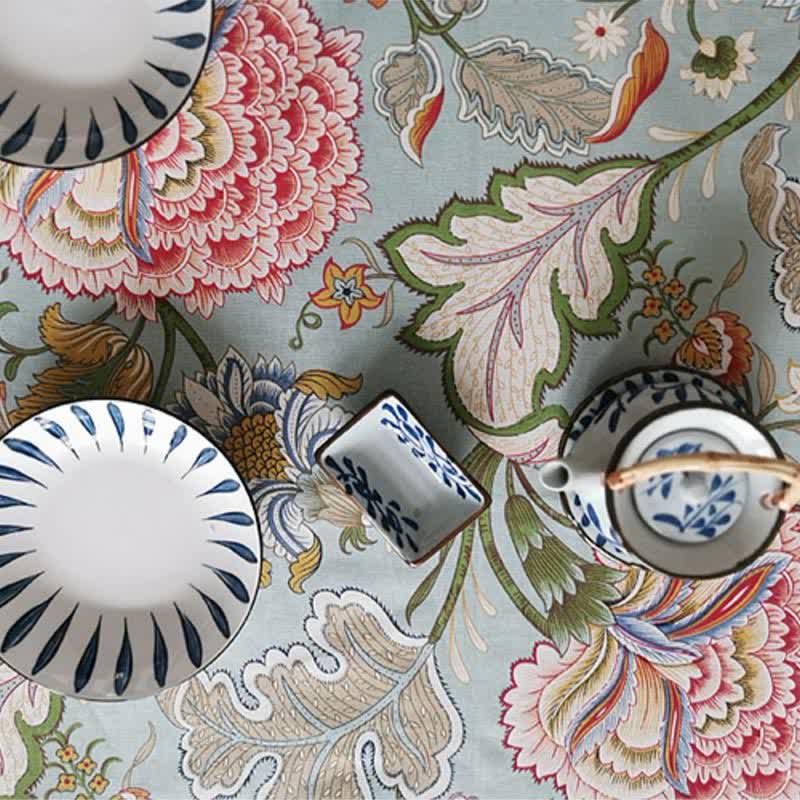 Nappe à motif floral bohème vintage