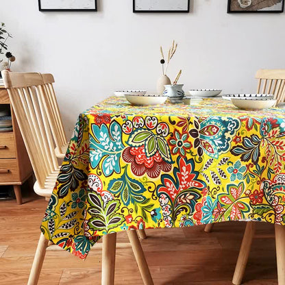 Nappe à motif floral bohème vintage