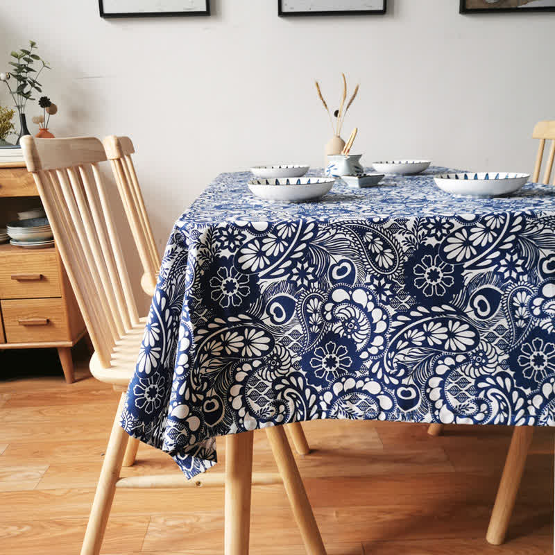 Nappe à motif floral bohème vintage