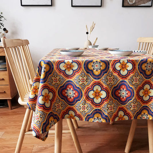 Nappe à motif floral bohème vintage